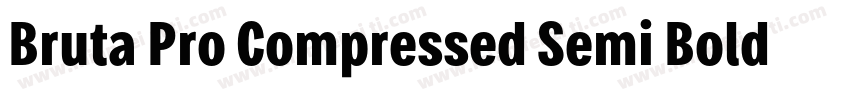 Bruta Pro Compressed Semi Bold字体转换